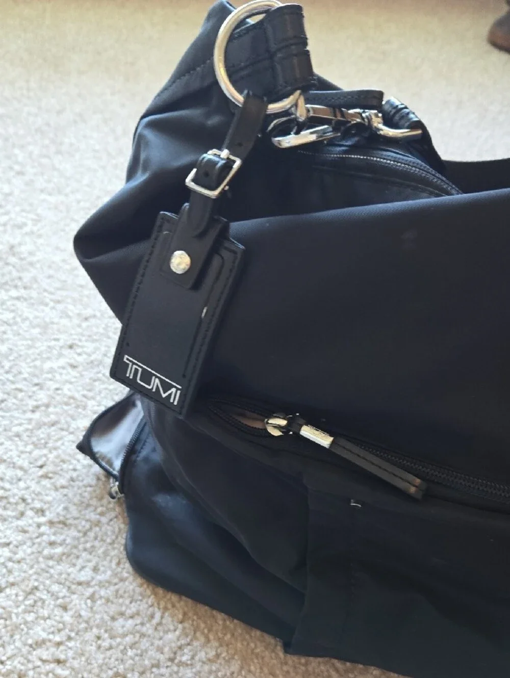 Tumi Black Women's Nylon Satchel with Front Pockets
